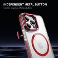thumbnail image 4 of ShellTech for iPhone 14 Pro Max Case with Screen Protector Compatible,Military-Grade Drop TestedShockproof Slim Fit Magnetic Crystal Cover,Red, 4 of 9