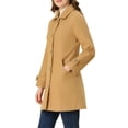 thumbnail image 4 of INSPIRE CHIC Women's Peter Pan Collar Winter Outwear Trench Pea Coats S Khaki, 4 of 7