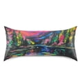 thumbnail image 3 of Enchanted Forest Queen Size Pillowcase Silky Smooth Finish Anti Wrinkle Design Easy Envelope Closure 20x30in, 3 of 9