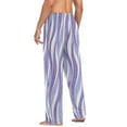 thumbnail image 6 of Lavender Waves Men's Lightweight Pajama Bottoms Stretch Elastic Waist Side Pockets Spring Fall, 6 of 7