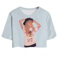 thumbnail image 4 of EDFBUYKRS Girls Shorts Set Top And Short Set Short Sleeve Tees Music Fan Outfit Kids, 4 of 4