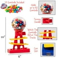 thumbnail image 6 of Playo Tower Gumball Candy Dispenser Machine & Toy Bank for Kids, Red 10", 6 of 7