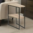 thumbnail image 6 of Benjara Bery 24 Inch Chairside Table, 2 Shelves, Black Metal Frame, Brown Finish, 6 of 6