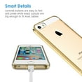 thumbnail image 3 of iPhone SE Case, JETech Apple iPhone 5/5S/SE Case Bumper Cover Shock-Absorption Bumper and Anti-Scratch Clear Back for iPhone 5 5S SE (Gold), 3 of 5