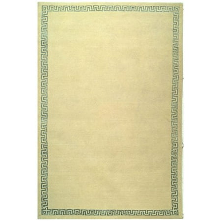 Safavieh Nepalese Collection SZK231C Hand-Knotted Cream and Seafoam Green Wool & Silk Area Rug (4' x 6')