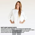 thumbnail image 3 of Women's Warm Up Medical Scrub Jacket (White, X-Small), 3 of 7