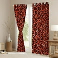 thumbnail image 3 of Feelyou Glitter Cheetah Print Black Out Curtains for Adult, Bling Fashion Art Curtains Pack of 2 (42x63 Each), Red Chic Abstract Bedroom Curtains, Window Curtains Bedroom Decor, 3 of 6