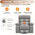 thumbnail image 4 of Techmilly Oversized Electric Recliner Chair with Heat and Massage, Adjustable Recline for Living Room,Linen (Light Grey 35" Seat Width), 4 of 8