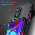 thumbnail image 2 of Shockproof Matte Phone Case For iPhone 13 11 14 Pro Max 12 Mini X XR XS 7 8 15 Plus Luxury Silicone Bumper Clear Hard PC Cover, 2 of 7