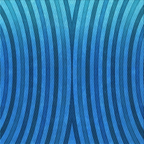 Ahgly Company Indoor Square Patterned Blue Eyes Blue Area Rugs, 8' Square