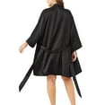 thumbnail image 5 of VSNOW Women's Plus Size Silk Satin Robe Kimono Bridesmaid Nightgown Sleepwear Lingerie, 5 of 8