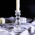 thumbnail image 4 of Vintage Crystal Candle Holder Glass Candlestick Holders Clear Taper Candle Holders Decorative Candle Sticks Holders Centerpiece for Table Wedding Festival Dinner Party Candle Stands 15.5cm Tall, 4 of 6