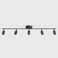 thumbnail image 5 of Shura Matte Black 5-Light Track Light with Rotatable Heads, Integrated LED Bulbs, 2700K, 5 of 8