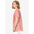 thumbnail image 3 of Woman Within Plus Size Pintucked Half-Button Tunic, 3 of 6