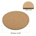 thumbnail image 2 of Unique Bargains Round Plant Saucers Plastic Cork Plant Mat for Home Garden Yellow 8pcs 6", 2 of 6