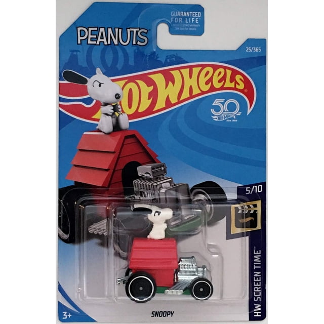 Vehículo fundido a presión Hot Wheels 2018, 50 aniversario de Snoopy Car