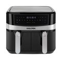 thumbnail image 1 of Kalorik 9.5L (10 Quart) Dual Basket Digital Air Fryer with Bonus Tongs & Silicone Pad FT 51924 BK, 1 of 9