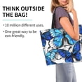 thumbnail image 2 of Easygdp Blue and White Butterflies Bolsas Tote para Mujer, Bolsos de Hombro para Viaje, Bolsos de Mano de Gran Capacidad para Compras y Trabajo, 2 of 8