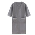 thumbnail image 3 of Camisón de hombre con cremallera, fino, talla grande, 200 kg, albornoz, pijama de una pieza, ropa de casa para hombre, 3 of 6