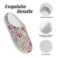 thumbnail image 5 of Lsque Trendy Floral Design Pattern Womens Comfort Cotton on Scuff With Memory Foam and Anti-skid Sole Slipper-46/47, 5 of 7