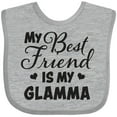 thumbnail image 3 of Inktastic My Best Friend is My Glamma with Hearts Boys or Girls Baby Bib, 3 of 4