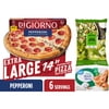 DiGiorno Pepperoni, Extra Large Pizza, 29 oz, Great Value Garlic Bread Sticks, 10.5 oz and Marketside Caesar Salad Kit, 11.55 oz Bag