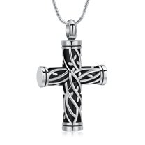 Cross Urn Cremation Jewelry for Ashes Tree of Life Urn Necklace Cross Urn Necklace for Men Women Keepsake Ashes Necklace Pendent