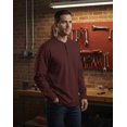thumbnail image 2 of Flame Resistant FR Henley Style T-Shirts (X-Large, Maroon), 2 of 5