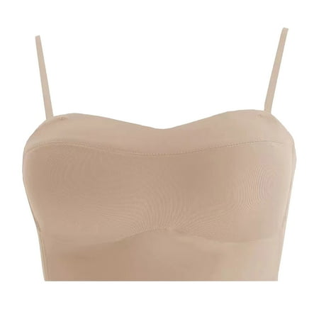 

ZMHEGW U Neck Bra Padded Seamless Bralette Straps Sleeping Bra For Women Girls