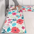 thumbnail image 2 of Kitchen Rugs Sets Of 2,Pioneer Flower Floral Print Pattern Anti Fatigue Kitchen Mat Rugs Non Slip Washable,Decorative Kitchen Floor Mats for Kitchen,Sink,Laundry,17"X47", 2 of 5