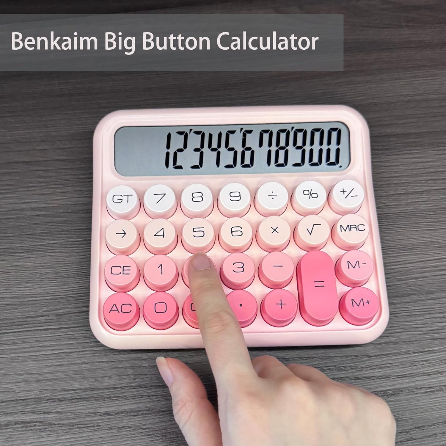 Calculators, Desk Calculator, Basic Standard Calculator,12 Digit Lar LCD Display Big Button for School, Home & Business Use, Gold Accessories(Bei)