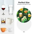 thumbnail image 6 of Naloa St Patrick's Day10 Leather Coasters for Drinks, Durable Drink Coasters 4 Set for Tabletop Protection, Luxurious Home Décor and Housewarming Gift ( {designName})Round Shape, 6 of 6