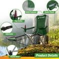 thumbnail image 5 of Wakeman Outdoors 300lb Capacity Portable Camping Chair with Footrest, Green, 5 of 10