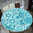 thumbnail image 4 of yuksok Elastic Fitted Table Cover - Geometric Pattern Home Decor - Round & Non-slip and I - 120cm (48 Inch), 4 of 6