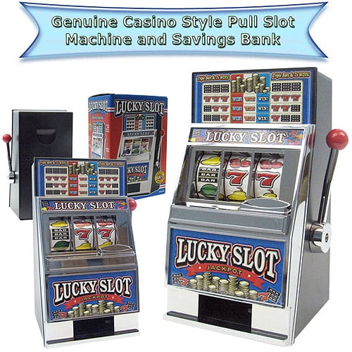 Slot Machine Bank Bars and Sevens Casino Replica with Real Look Sounds and Light 