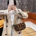 thumbnail image 3 of Yucurem Vintage Leopard Pattern Chain Purse, Women Street Plush Shoulder Bag for Shopping Commuting, 3 of 10