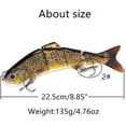 thumbnail image 3 of Swimbaits for Bass Lifelike 4 Segment Big Giant Sinking Fishing Bass Lures Artificial Hard Bait Swimbait for Fishing, Great for Fisherman Dad Gift (Spot), 3 of 7