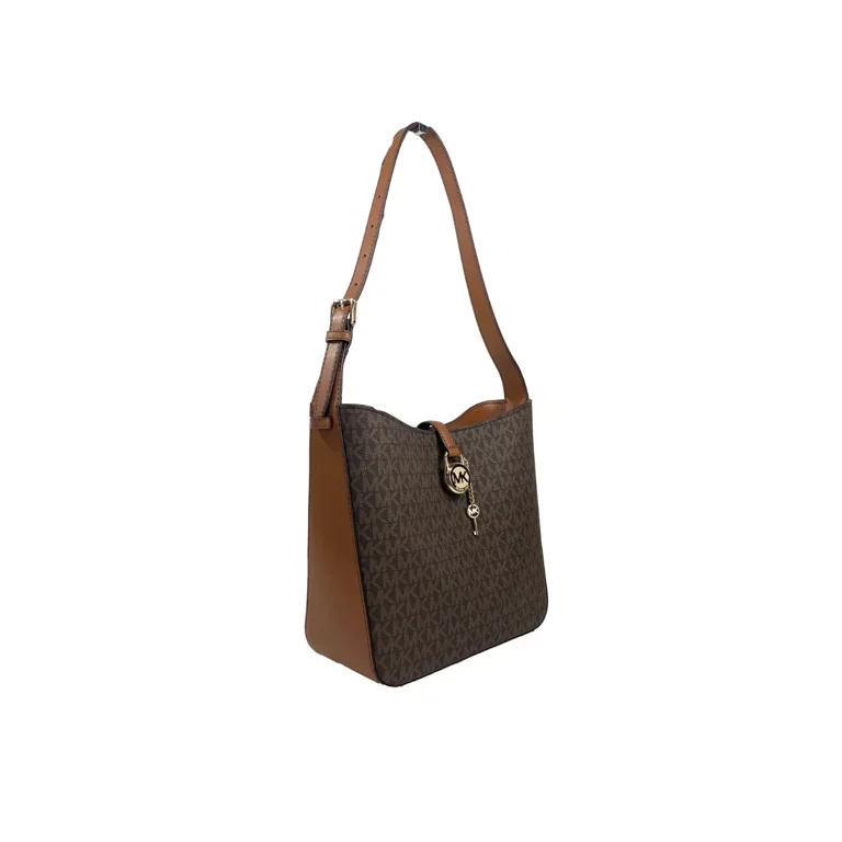 Michael Kors Signature Small Lyra Bucket Crossbody Bag Brown