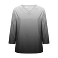 thumbnail image 4 of Satin Tops for Women Short Sleeve Crew Neck Comfy Shirts Summer Dressy Casual Blouse Gray L, 4 of 4