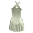 thumbnail image 6 of QURATI Swimwear Crisscross Back Sleeveless Swimsuit: Front Ruched Waist Resort & Pool Swimwear Green XL, 6 of 9