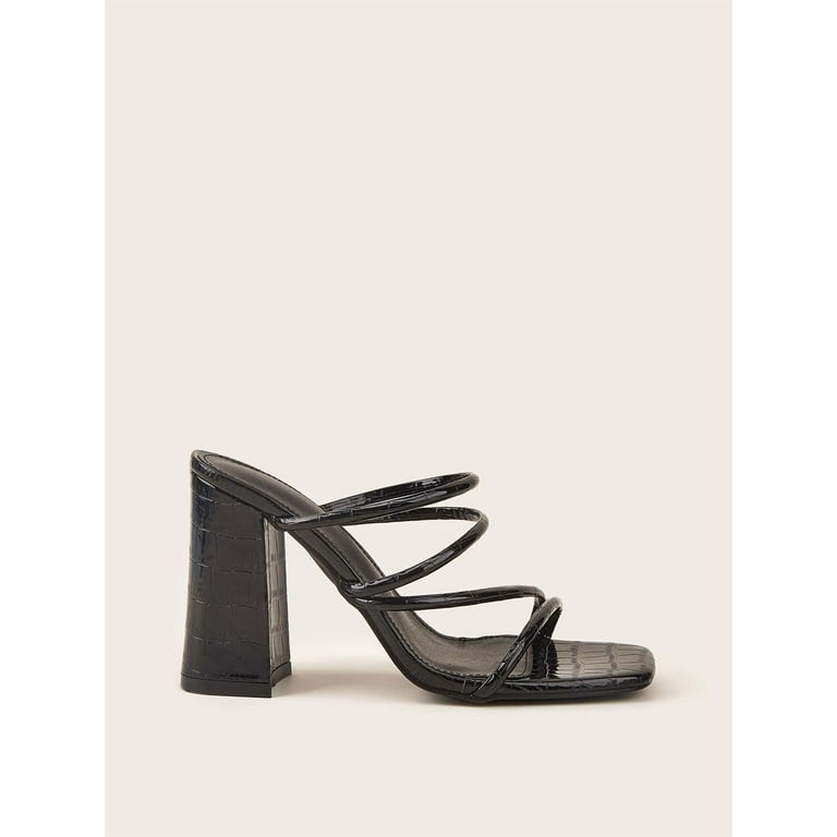 Plain black deals mules