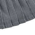 thumbnail image 6 of Autumn Girls High Neck Solid Color Pit Strip Long Sleeve Top + Plaid Pleated Skirt-Orange,12M-5Y, 6 of 6