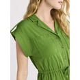thumbnail image 3 of Time and Tru Women's Utility Shirt Dress, Sizes XS-XXXL, 3 of 6