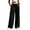 Black, variant on cocolona Womens Casual Patchwork Dress Pants Elastic Waist Straight Wide Leg Commute Yoga Pants with Pockets