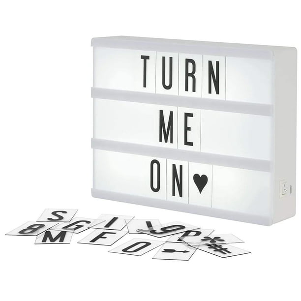 My Cinema Lightbox - The Mini Cinema Lightbox, Led Changeable Quote Sign To Create
