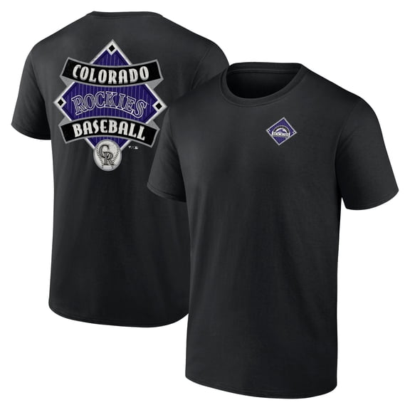 Men's Black Colorado Rockies Cooperstown Collection Field Play T-Shirt