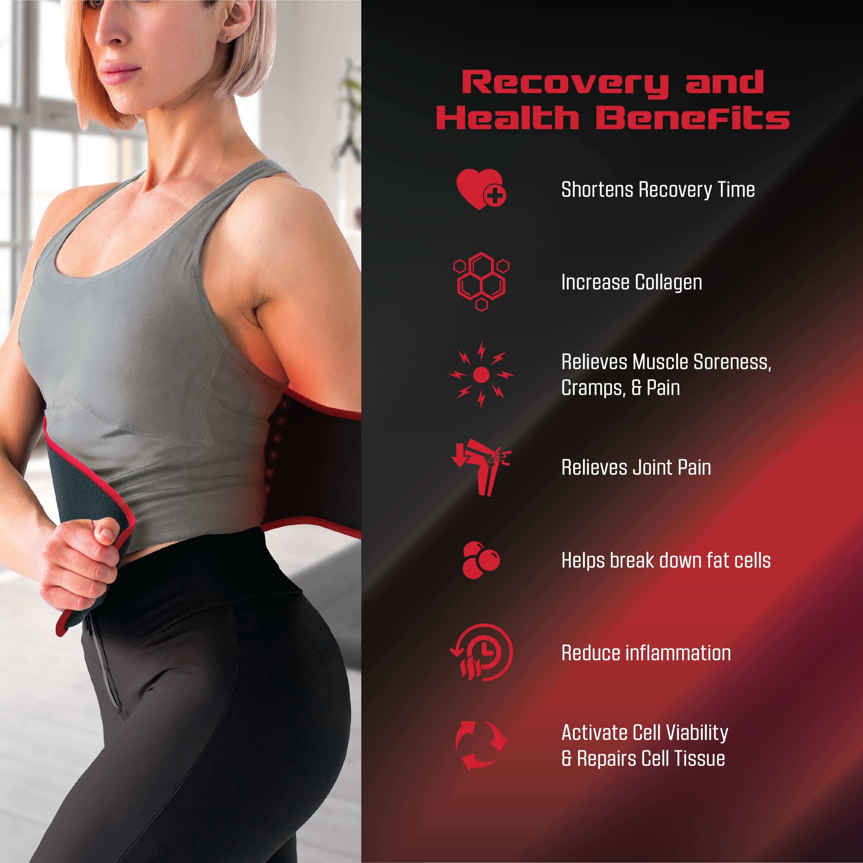 FitRx Heated Massage Belt with Remote Control and Adjustable Timer