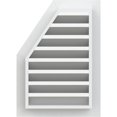 thumbnail image 4 of 24"W x 14"H Half Octagon Top Right (29"W x 19"H Frame Size): Functional, PVC Gable Vent w/ 1" x 4" Flat Trim Frame, 4 of 14