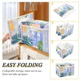thumbnail image 2 of Yayeee Collapsible Cube Storage Bin with Lid Fabric Closet Decorative Basket with Handles, Seaside Boat, 2 of 7