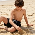 thumbnail image 4 of Aideaone Boys Swim Trunks with Compression Liner Solid Color Bathing Suits Summer Quick Dry Swimwear Swim Shorts 6-14T, 4 of 7
